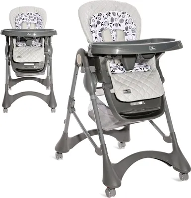 Produktbild von Lorelli Kinderhochstuhl mitwachsend Bellissimo, Kinderstuhl klappbar, verstellbarer Baby Hochstuhl, hellgrau