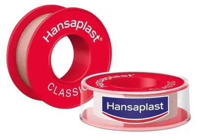 Produktbild von Hansaplast Fixierpflaster Classic, 5 m x 2,5 cm - 1 Rolle - B01MXZ1JOV | Packung (5 m)