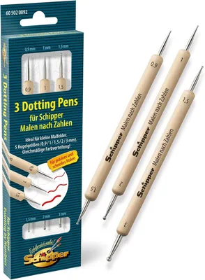 Productafbeelding van 3 Dotting Pen's dubbelzijdig: Om op nummer te schilderen