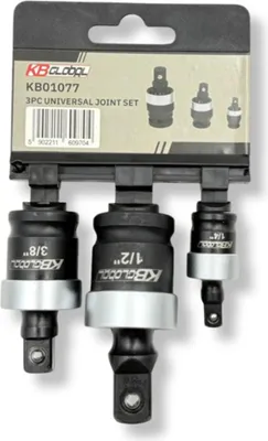 Immagine prodotto di Set-kit adattatore bussola per avvitatore e snodo cardanico da 1/4" 3/8" 1/2", in Cr-Mo 3 pezzi