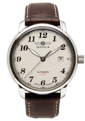 Produktbild von ZEPPELIN 7656-5 Uhr Herrenuhr Lederarmband Datum schwarz