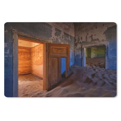 Produktbild von MuchoWow® Mauspad Mousepad Tür - Sand - Wüste - Architektur 27x18 cm - Mousepads - Maus Mat - Pad - Mausunterlage - Büroartikel - Desk Matten