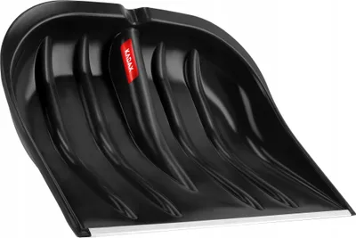 Produktbild von KADAX Schneeschaufel "Rilhac", Schneespaten ohne Stiel mit Alukante, Schwarz, 49 cm breit,