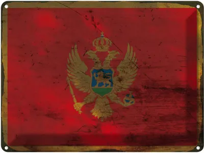 Produktbild von vianmo Blechschild 30x40 cm Monte Flagge Geburtstag Feiern Party Fahne Wappen