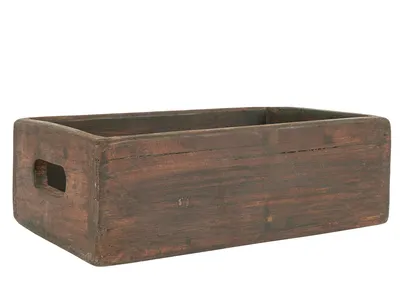 Produktbild von IB Laursen HOLZKISTE mit Griffen UNIKA Kiste 30cm Aufbewahrungskiste Ordnungsbox