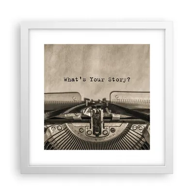 Produktbild von Gerahmtes Poster - Weißer Rahmen - Maschine Schreiben Text - 30x30 cm - Wand Bild - Wanddeko - Wandbilder - Kunstposter - Wandposter - Bilderrahmen - Bilder - Kunstdruck - P2WAC30x30-4976
