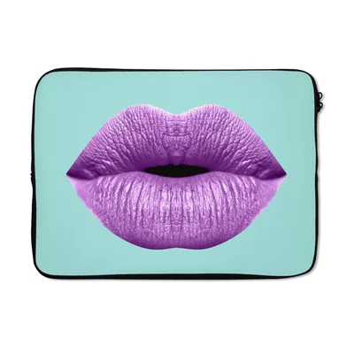 Produktbild von MuchoWow® Laptop Hülle 14 ZollLippen - Pastell - Lila Laptoptasche - Laptoptasche - Stoßsicher - Schutzhaube