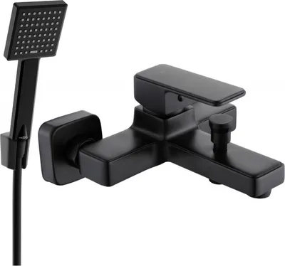 Produktbild von Mexen Cetus R45 Wannenbatterie mit Brausegarnitur, Schwarz - 74433R45-70