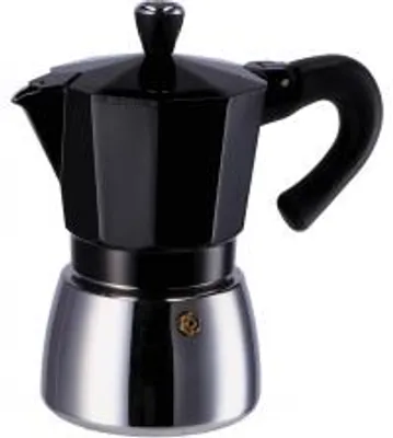Produktbild von 6-Tassen-Induktionskaffeemaschine aus schwarzem Aluminium