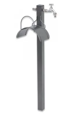 Produktbild von Wasserhahn 1/2" Wasserzapfstelle aus Stahl mit Schlauchhalter Wasserzapfsäule Bradas 1530