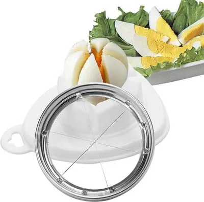 Productafbeelding van Multifunctionele eier- en fruitsnijder van roestvrij staal voor gelijkmatig snijden