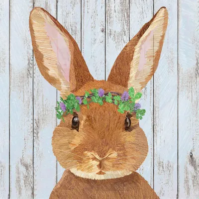 Produktbild von 20 Servietten Vivien - Hase als Portrait 33x33cm