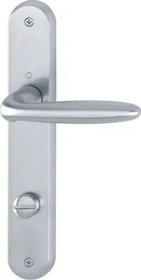 Immagine prodotto di HOPPE set di maniglie a leva VERONA - su piastra WC 90, ottone cromato opaco ÖNORM