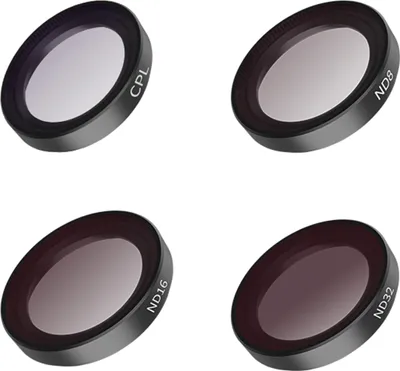 Produktbild von TELESIN IS-FLT-GO3 4er-Pack Filter-Set, Linsenfilter-Set, CPL-Filter + ND8/ND16/ND32-Filter, Aluminiumrahmen, optisches Glas, wasserdicht, kratzfest, entspiegelt, mehrschichtige Beschichtungen, kompatibel mit Insta360 GO 2/GO 3