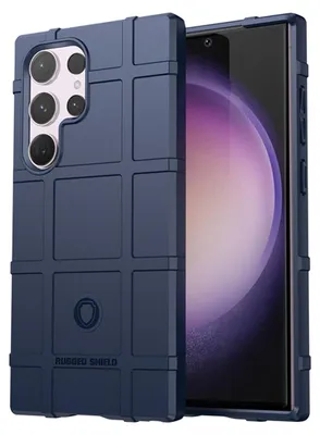 Productafbeelding van MobyDefend Hoesje - Geschikt voor Samsung Galaxy S24 Ultra - Rugged Shield TPU Backcover - Blauw