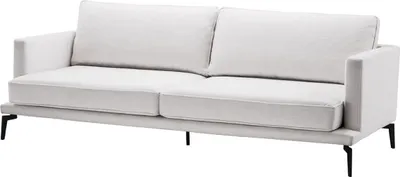 Produktbild von Casa Padrino Luxus Sofa Weiß / Schwarz 230 x 99 x H. 82 cm - Wohnzimmer Sofa - Luxus Wohnzimmer Möbel