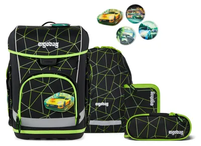 Productafbeelding van ergobag cubo light rugzakset, design CyBär Race