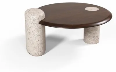 Immagine prodotto di Tavolino  stile minimalista, gambe integrate, marrone