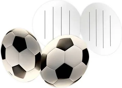 Image de 8 cartes d'invitation - Kick It - En forme de football