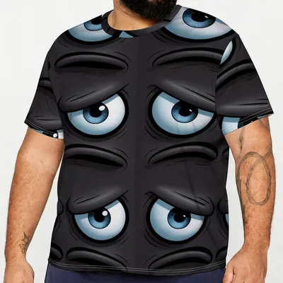 Produktbild von Herren T-Shirt Übergröße, atmungsaktives Sommer Kurzarmshirt, lässiges Freizeit Shirt für Alltag und Outdoor 5XL