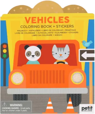 Obrázok produktu pre Vehicles Coloring Book + Stickers