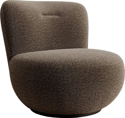Produktbild von Kleiner Drehsessel für das Wohnzimmer aus braunem Stoff