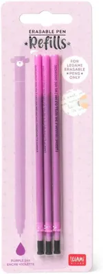 Produktbild von Radierbare Gelstift-Nachfüllpatronen – Lila Tinte – Packung mit 3 Stück