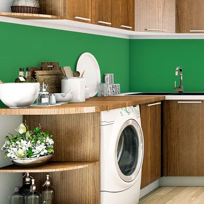Produktbild von Dekorative Vinyl-Klebefolie auf Meterware – Waschbarer, wasserfester Aufkleber für Wände, Küchen und Möbel – 60 cm x 50 m – Kaktusgrün