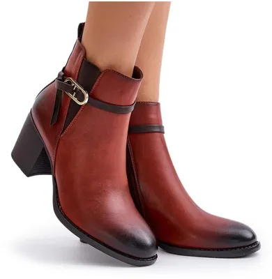 Produktbild von Damen Stiefeletten mit Absatz und Riemen braun Zinithia 41