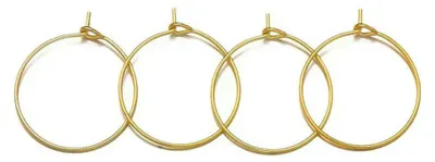 Obrázek produktu pro Háčky na náušnice – zlaté barvy – 20 mm – 50 kusů