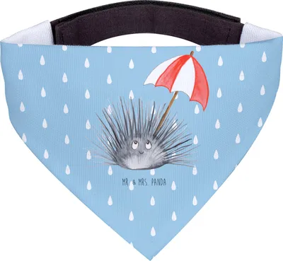Produktbild von Mr. & Mrs. Panda Bandana Seeigel - Blau Pastell - Geschenk, Hier und Jetzt, Leben, Achtsamkeit, Hunde Halstuch, Lebe, Hundehalstuch, Meer, für Hund, Selbstliebe