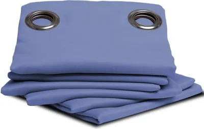 Produktbild von MOONDREAM  Feuerfester Vorhang 2in1 |  | Verdunkelung | Ösen | Blau MC666 | 140B x 260H cm