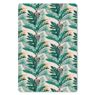 Produktbild von MuchoWow® Mauspad Mousepad Tropical - Blätter - Pantherdruck 18x27 cm - Mousepads - Maus Mat - Pad - Mausunterlage