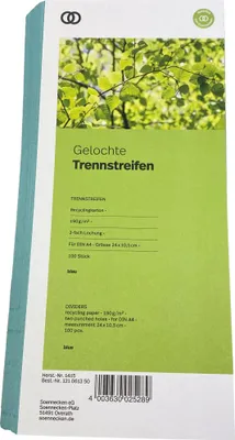Produktbild von Trennstreifen oeco 1415 10,5x24cm blau 100 Stück Packung mit 30 Stück