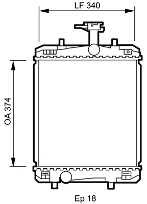 Produktbild von VALEO Kühler, Motorkühlung  735072
