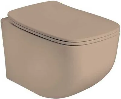 Immagine prodotto di Vaso wc sospeso rimless in Vetroceramica sabbia opaco | Mozart