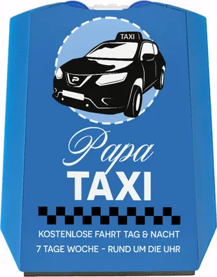 Produktbild von Papa Taxi Parkscheibe mit 2 Einkaufswagenchips