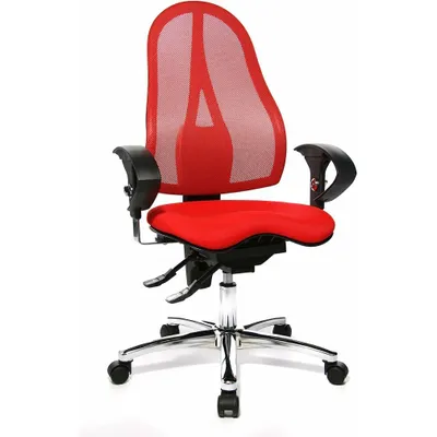 Produktbild von Topstar Bürostuhl Sitness® 15, ST19UG21 rot, chrom Stoff