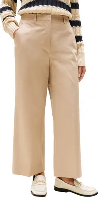 Productafbeelding van Tommy Hilfiger dames chino, katoen, wijde pijpen, beige (beige), maat 42