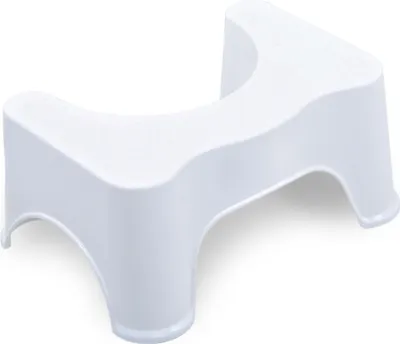 Produktbild von Toilettenhocker WC Tritt Hocker Stabile Tritthocker Fußbank Fußstütze Anti Rutsch Fußauflage Badezimmer Kids Kinder Toilettentrainer Weiß Retoo