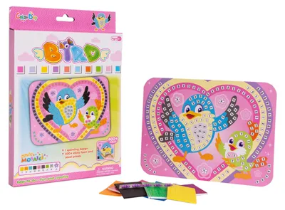 Imagen del producto de Kit de pegatinas numeradas con motivos de pájaros para niños