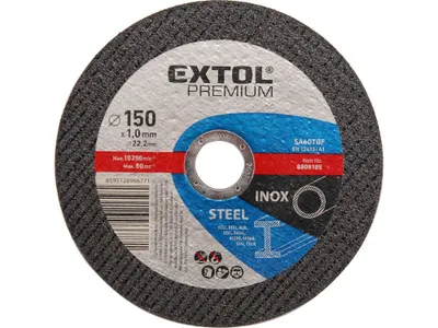 Obrázek produktu pro Řezný kotouč na ocel/nerez Extol Premium (8808105) Řezný kotouč na ocel/nerez, 150x1,0x22,2 mm