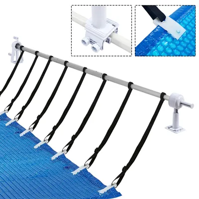 Produktbild von XINZI Poolaufroller Verstellbar | Aluminium Teleskoprohr Aufrollsystem für Poolplane Solarfolie Abdeckung | Witterungsbeständig 1,05m-6,15m