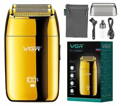Produktbild von VGR V-399 Herrenrasierer Gold Edition 2 Köpfe, LED, Doppelsystem, USB