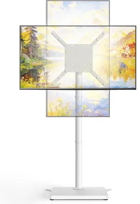 Produktbild von Drehbarer TV-Ständer für Fernseher mit 24 bis 65 Zoll - Weiß