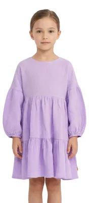Produktbild von Mädchenkleid – Größe 116 – Lila – 100% Baumwolle – Stilvoll für jeden Anlass