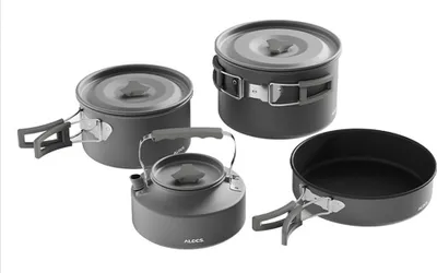 Produktbild von Outdoor Camping Kochgeschirr Set Camping Topf Pfanne und Wasserkocher fš¹r Outdoor Backpacking Wandern