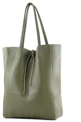 Zdjęcie produktu dla modamoda torba shopper damska, duża, skórzana, z wewnętrzną kieszenią, ręcznie wykonana