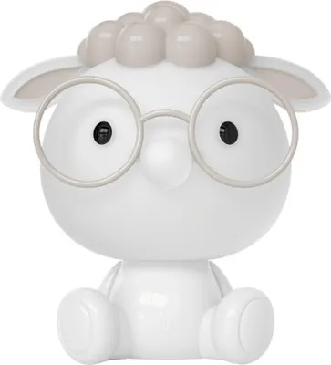 Productafbeelding van Luxus Europe - Nachtlamp Kinderkamer Sheepy Wit - Draadloos LED Nachtlampje Kinderen - USB-C Oplaadbaar