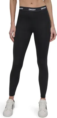 Produktbild von Dkny Logo Elastic Balance Leggings Schwarz S Damen Schwarz S